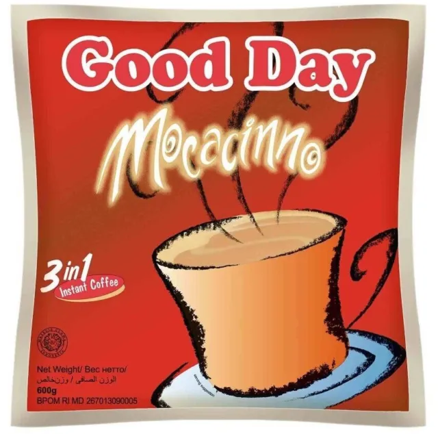 10 Sachet X Good Day Instant Coffee Powder Mocacinno Three In One (20 grammes)
