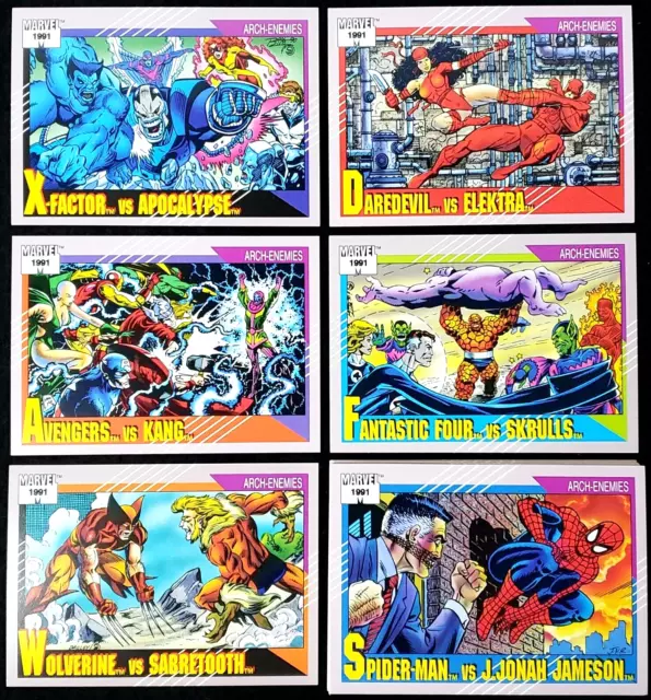 Marvel Universe Series II 1991 Arch-Enemies 25 Card Lot in NM/MINT+ Condition 2