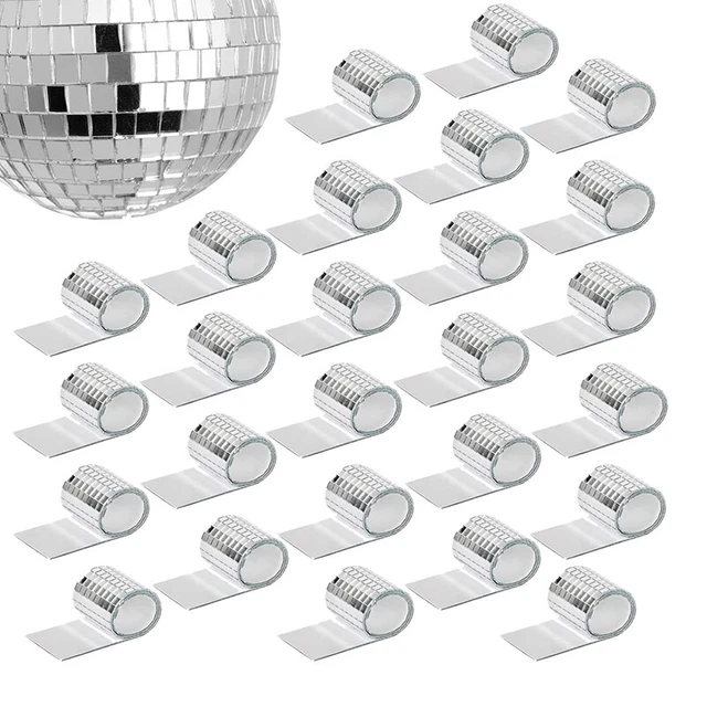 26 Stück Spiegel-Mosaikfliesen-Aufkleber für DIY-Handwerk, Silber A9A13647