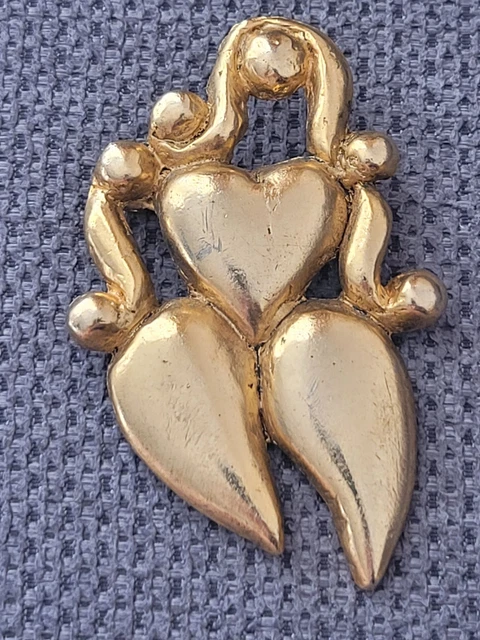 Ancienne Broche émaillée Contrôleur - Métal Doré - Vintage - Collection