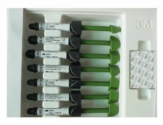 Dental 3M Espe Z250 Xt Nano Hybrid Composite Kit Of 7 Syringes. 2026 Expiry