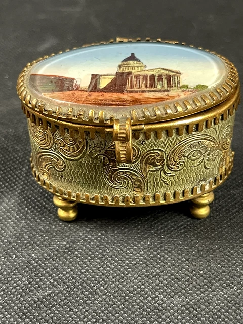 Coffret, boîte à bijoux en verre biseauté, vue Palais...