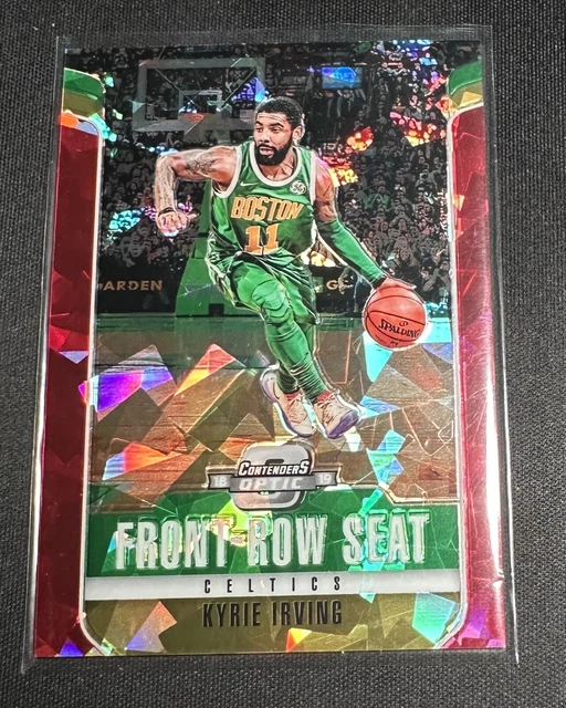 2018 Panini Contenders Optic Front Row Seat Prizms Red Cracked Ice Kyrie Irving