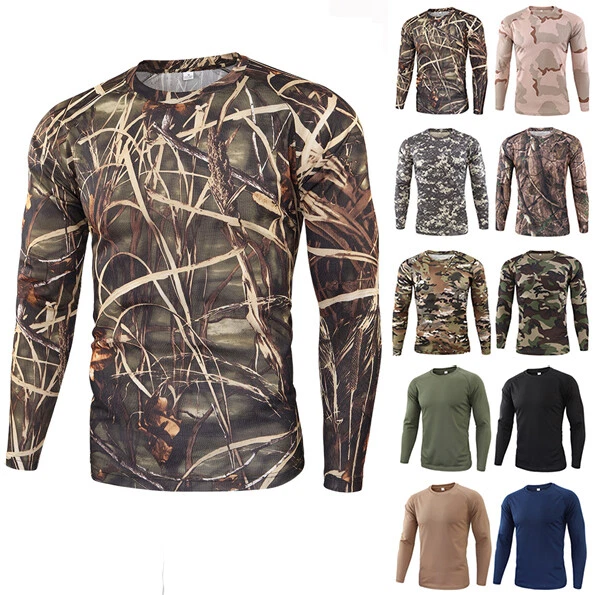 T-Shirt De Combat En Plein Air De L'armée Pour Hommes Tactique À Manches R