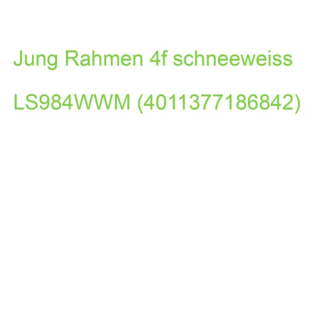 Jung Rahmen 4f schneeweiss LS984WWM (4011377186842)