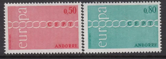 ANDORRA (French) : 1971 Europa  set SG F231-2 never-hinged  mint