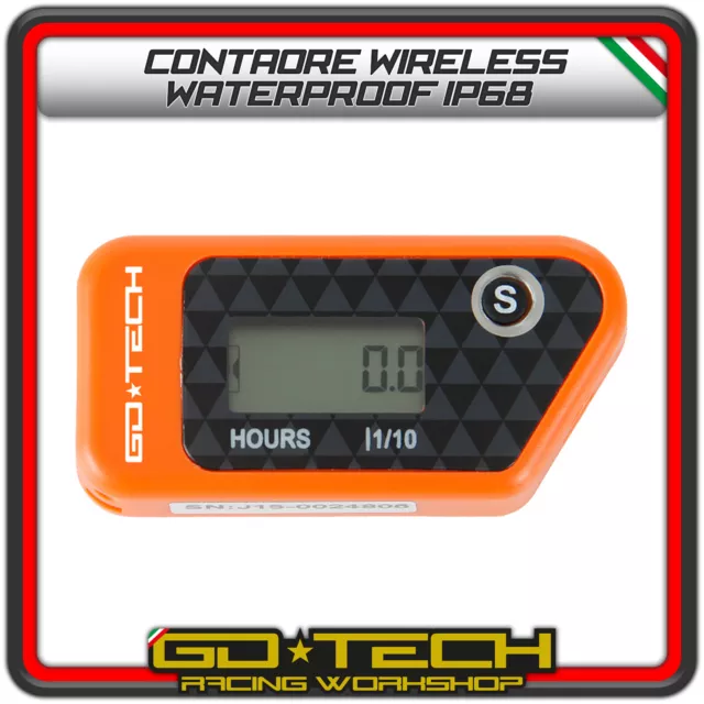 Cuenta Horas Moto Cross Contador Naranja Enduro Motard Digital Inalámbrico Sin