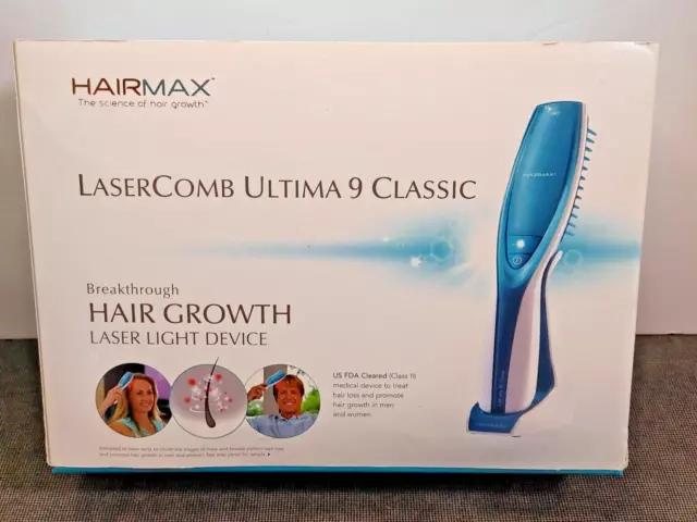 Hairmax Ultima 9  LaserComb Laser Hair Growth Device ~  Open Box NO MANUAL