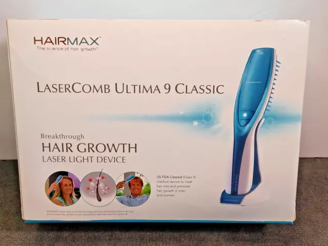 Hairmax Ultima 9 LaserComb Laser Hair Growth Device ~ Open Box NO MANUAL Hairmax Ultima 9 LaserComb Laser Hair Growth Device ~ Open Box NO MANUAL