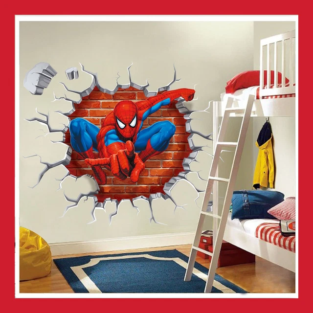 GRAND STICKER GEANT Mural 50X40 Spiderman Deco Poster Jeu Jouet Enfant