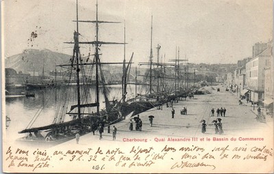 CPA 50 Quai Alexandre III CHERBOURG 