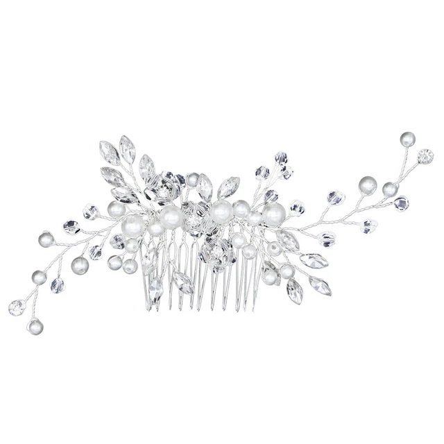 Pettine per perle fermacapelli con perle di strass capelli matrimonio banchetto