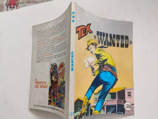 Tex Tre Stelle N 131 Lire 350 Wanted Bonelli Araldo 1975