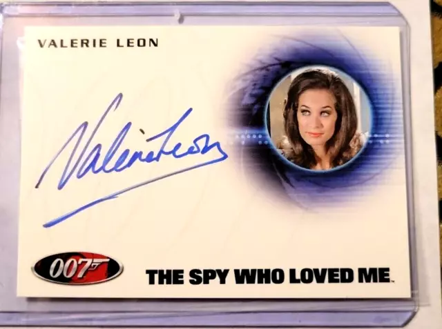 2011 James Bond Mission Logs Valerie Leon A191 autograph card (Spy Who Loved Me)