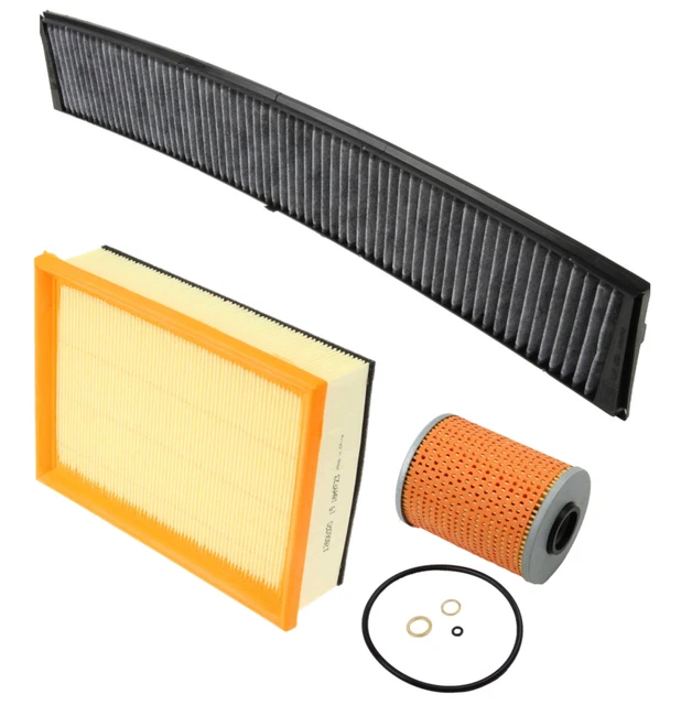 AIR FILTER W/ Foam Oil Filter AC Cabin Filter Carbon 3pc for BMW Z3 E46