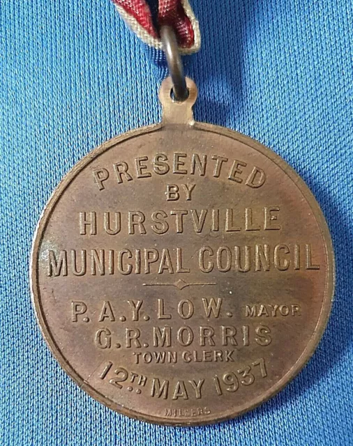 1937 Medal - Celebrate Coronation Presented By *Hurstville Municipal Council*