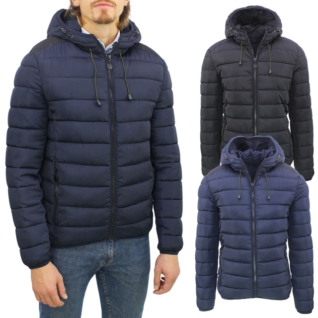Giubbotto Uomo Invernale Giubbino con Cappuccio Piumino Imbottito Pesante
