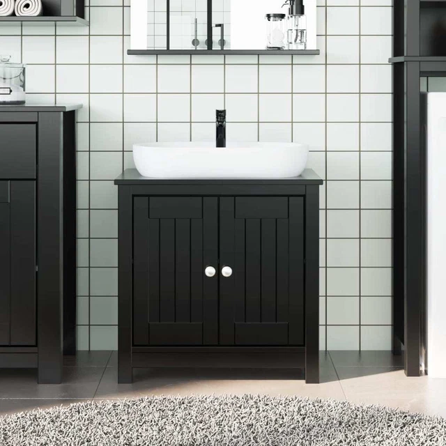 MEUBLE DE SALLE de Bain Armoire de Rangement Toilette Bois Pin Massif