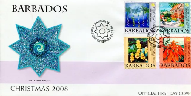 BARBADOS: "Paintings" FDC / First Day Cover / Scott 1144-1147