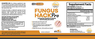 3 Pack Fungus Hack Pro, helps remove fungi and bacteria-60 Capsules x3 3