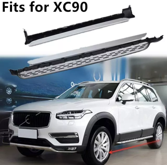 2Pcs Fit for Volvo XC90 XC 90 2016-2023 Fixed Running Board Side Steps Nerf Bar