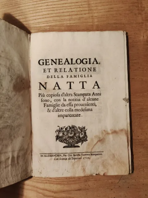 RA Settecentina Genealogia famiglia Natta Casale Monferrato Alessandria Piemonte