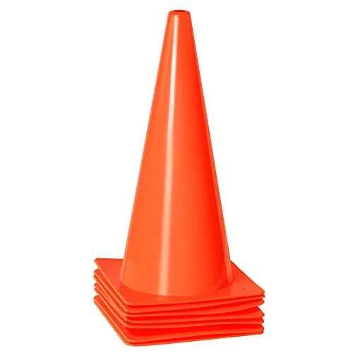 [7 Pack] Traffic Safety Cones, 15 Inch Orange Parking Cones Training Cones,