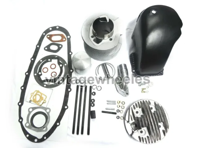 LAMBRETTA 230 cc ALLOY POLISH PORT PERFORMANCE CYLINDER KIT COMPLETE BIG BLOCK