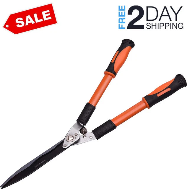 HEAVY DUTY HEDGE Clippers 25” Manual Garden Hedge Shears with Wavy