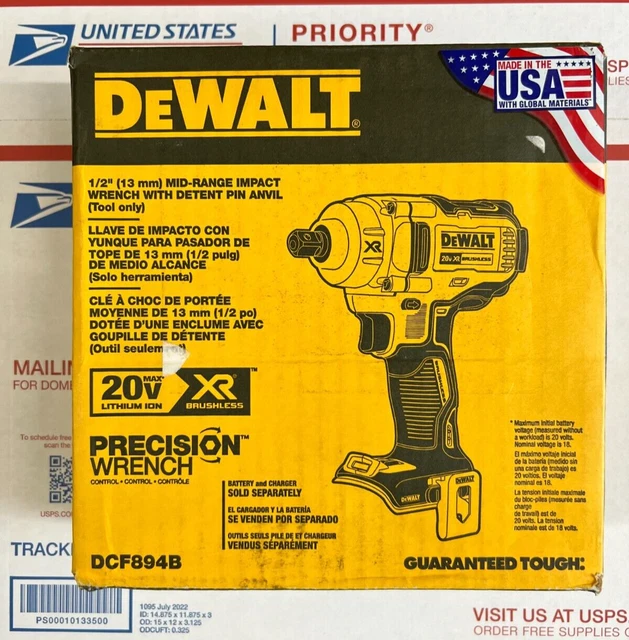 DEWALT 20V MAX* XR Cordless Impact Wrench Kit with Detent Pin Anvil