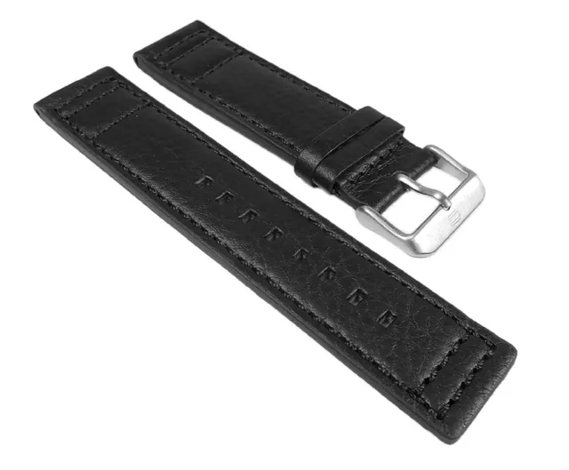 Tommy Hilfiger Bracelet de Rechange Cuir Bande Noir 22mm Homme Multi TH1790683
