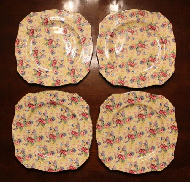 4 Royal Winton Grimwades Welbeck Vintage 1995 Chintz Dinner Plates