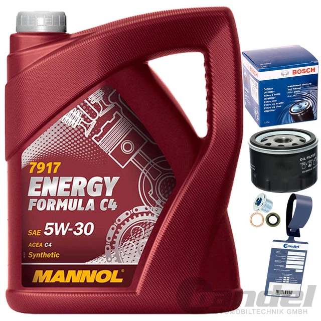 BOSCH FILTRO DE Aceite 0451103336 + mannol 5W30 para Renault DCI Scenic ...