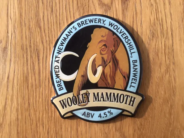 Rare Woolley Mammoth Animal Theme Beer Pump Clip Newman’s Brewery Banwell