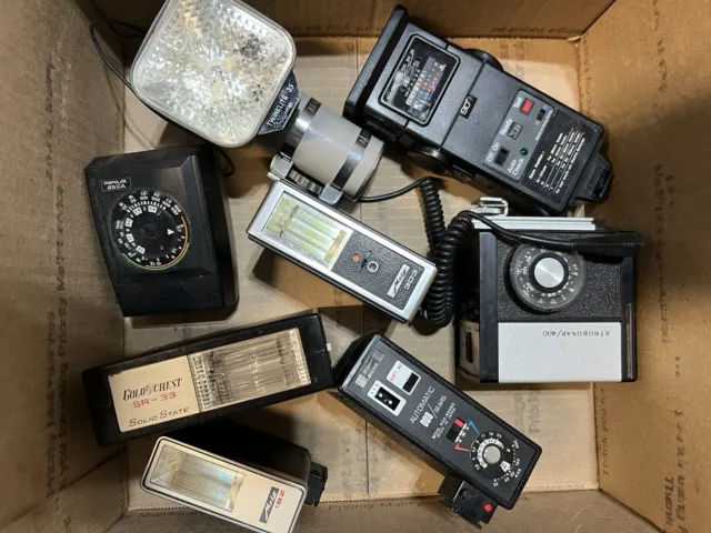 Vintage Camera Flash Lot Bundle - Metz, Sears, Honeywell, Solid State, Popular
