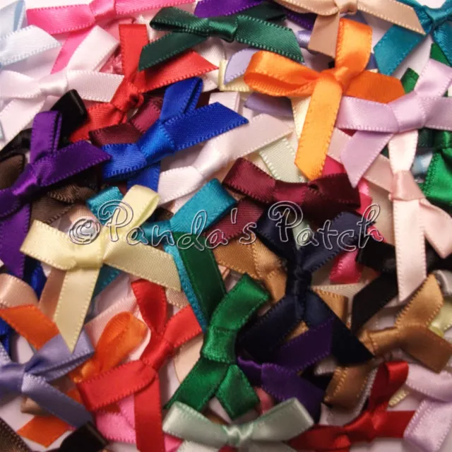 Satin Ribbon Bows 3mm, 7mm, 15mm Craft Sewing - Choose Colour, Width, Pack Size