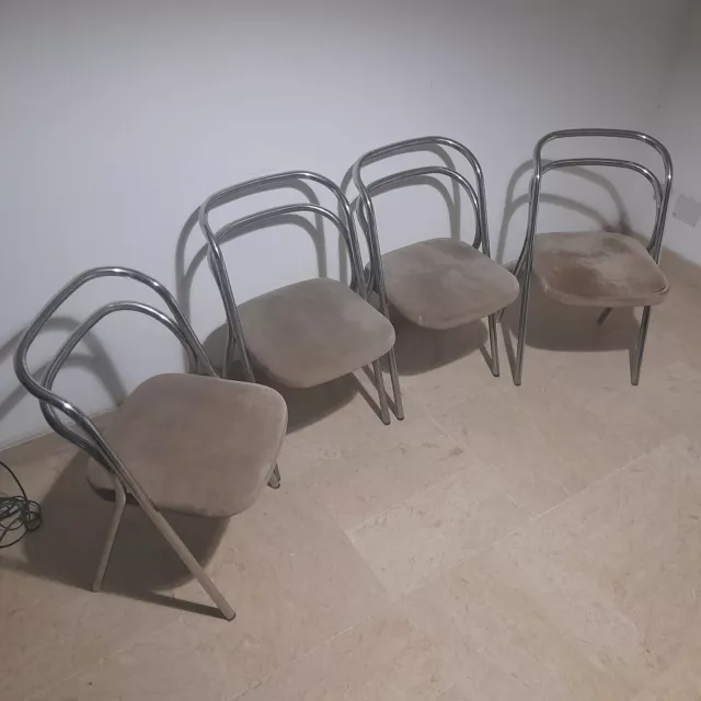 LOTTO 4 SEDIE SANTINA DESIGN C. SANTI ZANOTTA MADE IN ITALY MODERNARIATO anni 70