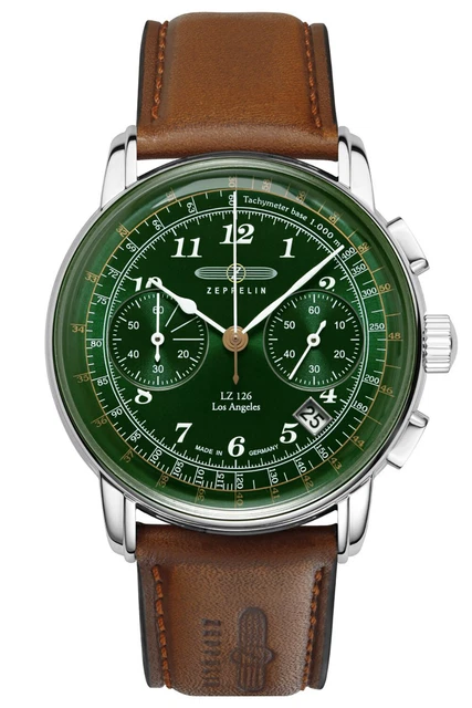 Zeppelin Orologio da Uomo Cronografo LZ126 Los Angeles Cronografo 7614-4