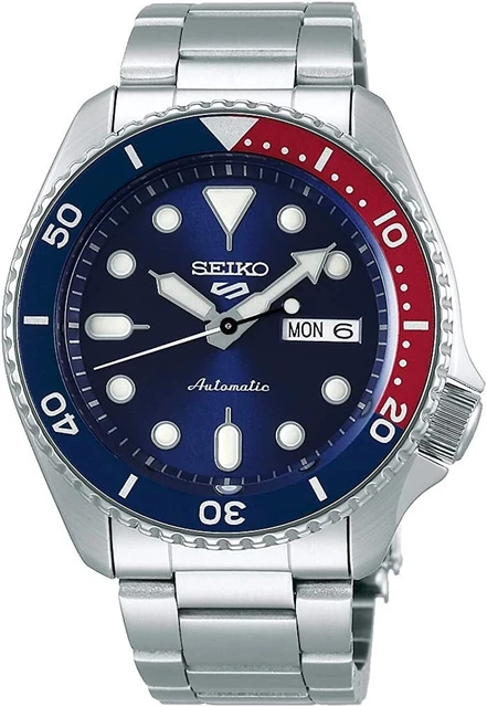Seiko 5 SPORTS Watch Men's Five Sports SRPD53K1 Blue x Red Pepsi Color SBSA003