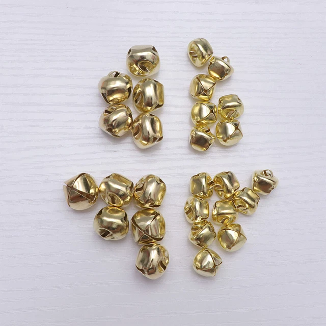 100 piezas mini adornos mini campanas metálicas mini accesorios Navidad