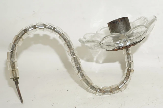 Kerzenhalter Arm für Deckenleuchter für Leuchter Glas um 1880 Ersatzteile /P11