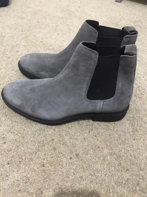 RIVER ISLAND MENS Suede Leather Chelsea Boots grey size 7 £34.99 ...