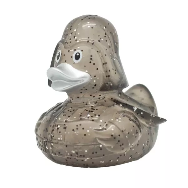 Glitter Black Star Rubber Duck by Lilalu. Collectable Gift.