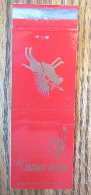 Indian On Matchbook Matchcover: Indian Room (Montreal, Quebec) -E16