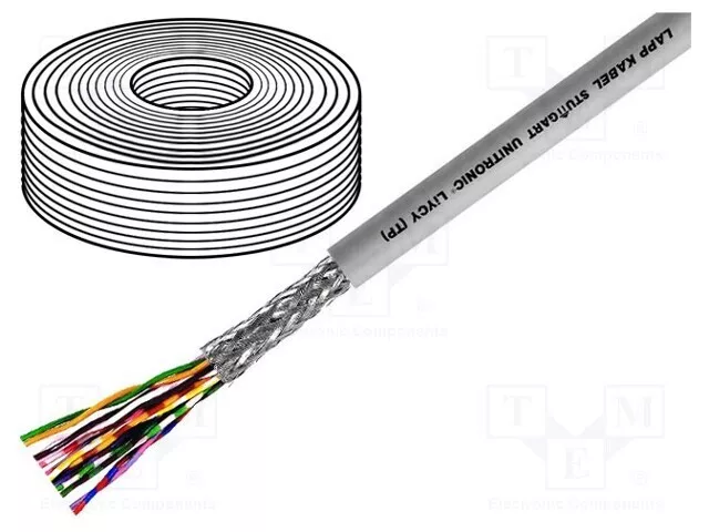 5 m x LAPP - 35811 - Wire, UNITRONIC® LiYCY (TP), 3x2x0.5mm2, PVC, grey, 500V, C