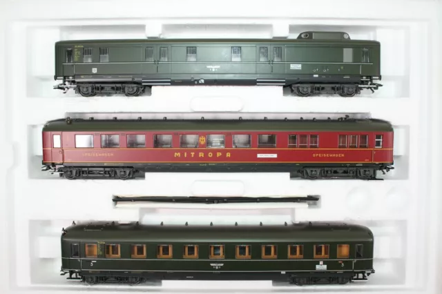 Marklin Ho Set 3 Voitures Voyageurs Schnellzugwagen "Berlin-Hamburg" Ref 43258