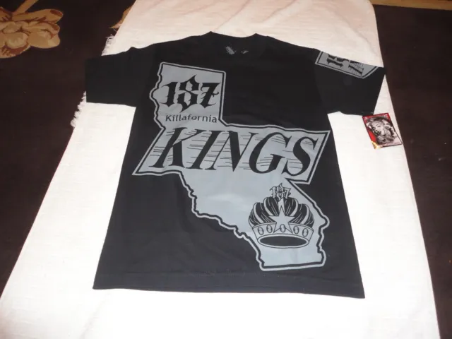 NEW - Black MENS 187 Avenue - 187 Killafornia KINGS t-shirt - size S - Small