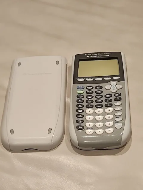 Texas Instruments TI-84 Plus Silver Edition Graphing Calculator W/Cover  TESTED