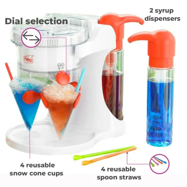 Neo Ice Shaver Snow Cone Slushie Slushy Drinks Cocktails Machine Electric Maker 2