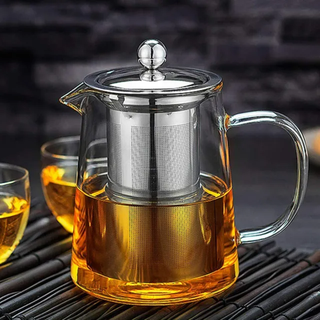 1300ml/32oz Glass Teapot with infuser for Blooming Loose Leaf Tea Pot Stovetop
